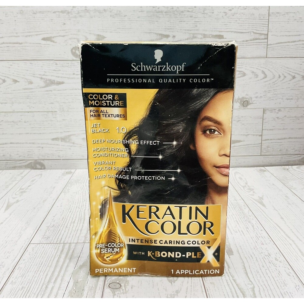 Schwarzkopf Keratin Color 1.0 Jet Black Permanent Hair Color